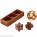 3-in-One Wooden Puzzle Games Set 3D Puzzles for Teens and Adults Includes Wood Interlocking Blocks Diagonal Burr and Snake Cube in Storage Box by S.B.ARTS  B07NQH4Y3W
